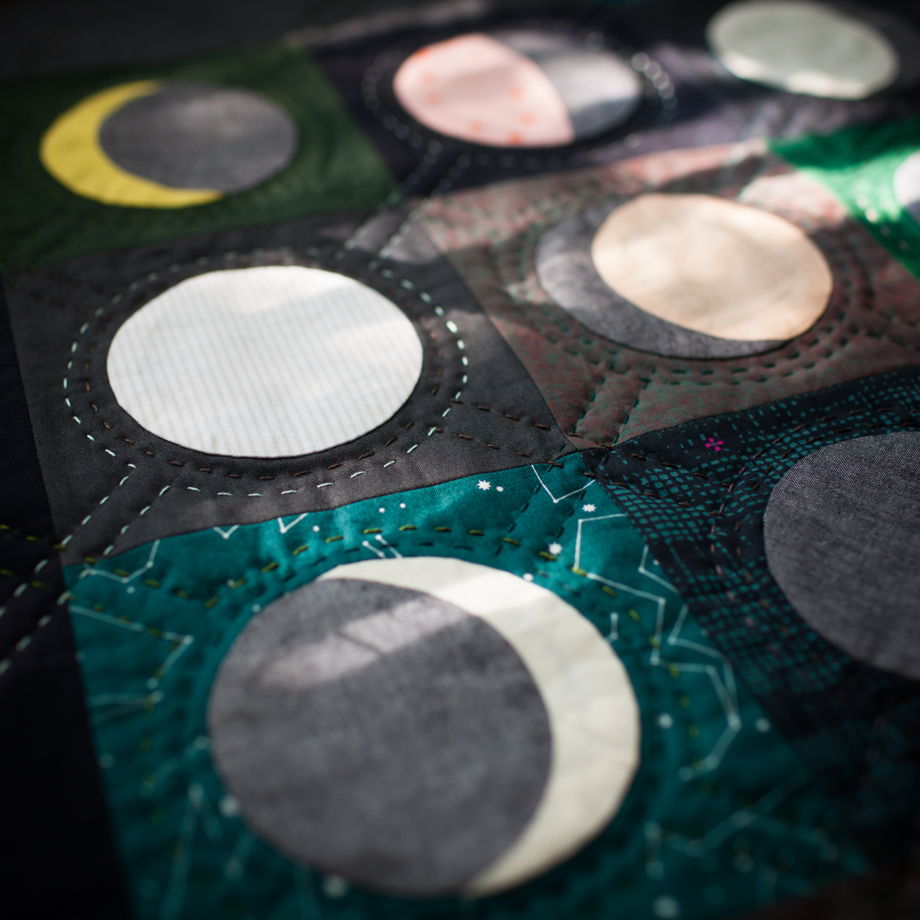 The Making Of Moon Phases Quilt Fort Company